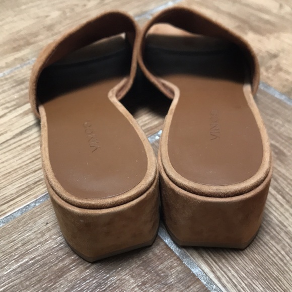 VINCE Tan Suede Mules, Size 8.5 - Picture 3 of 7